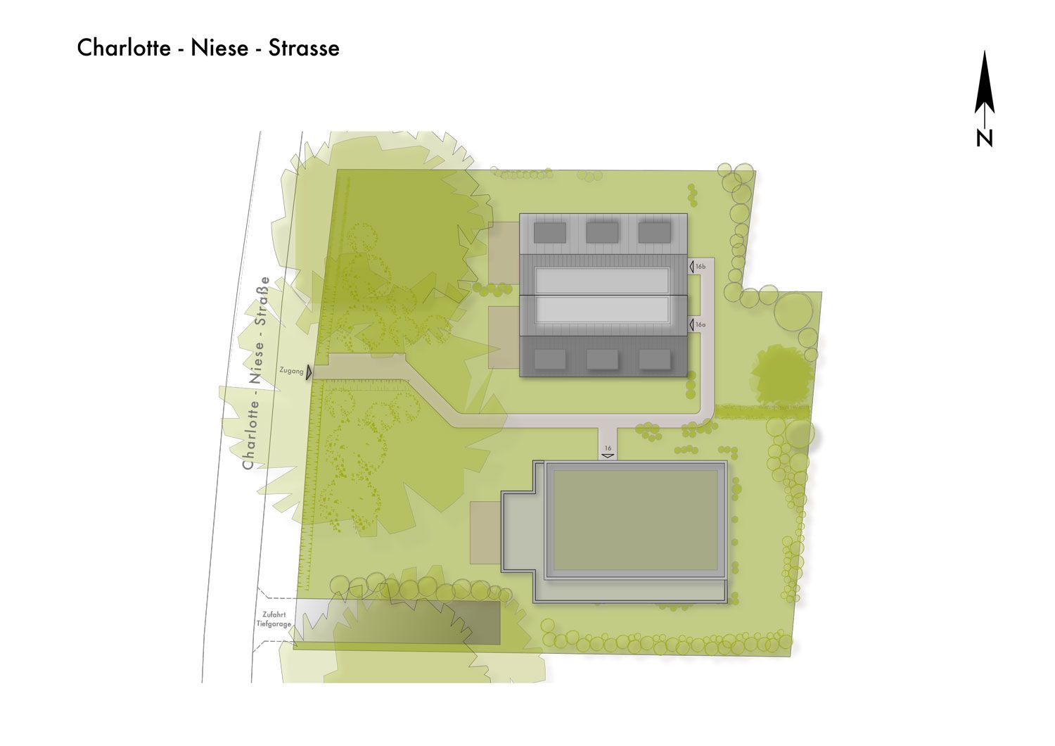 Lageplan der Häuser