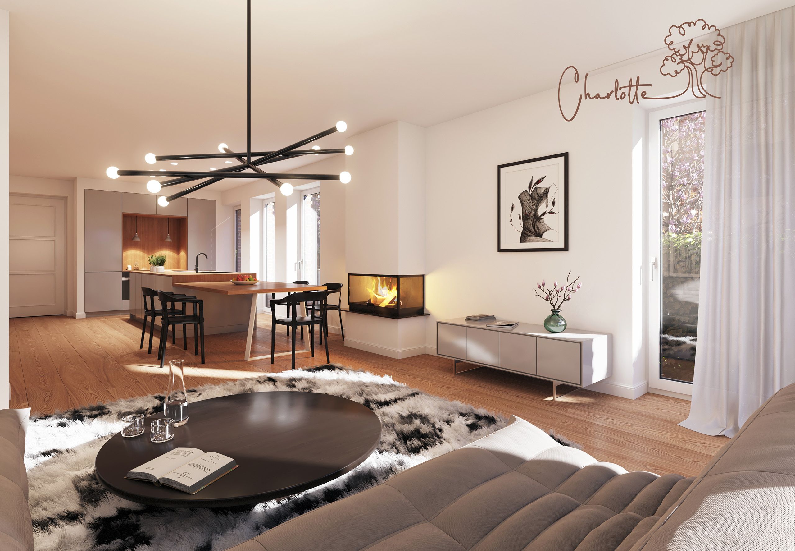 Doppelhaus - Ansicht Wohnzimmer